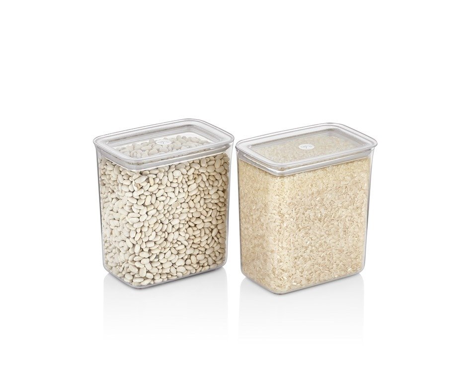 VP-271 Sude Dikdörtgen Erzak Kavanozu 2200ml 2 Adet