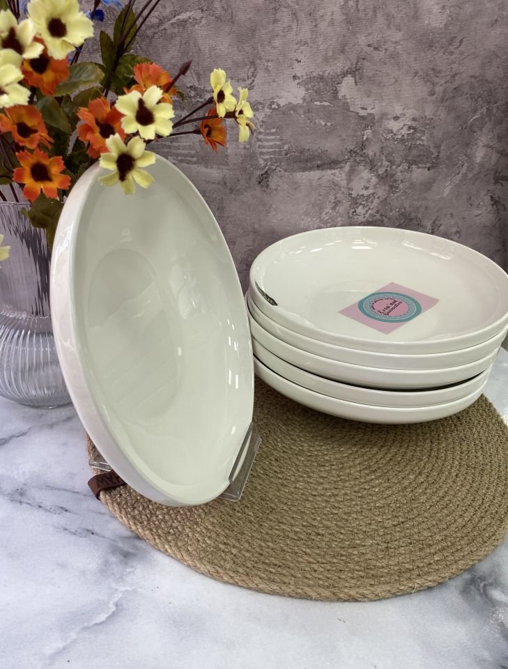 MBA-5287 ARİA PORSELEN YEMEK TABAĞI 6 ADET