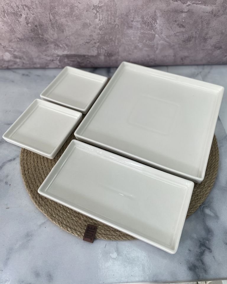 SCT-5421 PORSELEN TEPSİLİ 4 PARÇA KAHVALTILIK