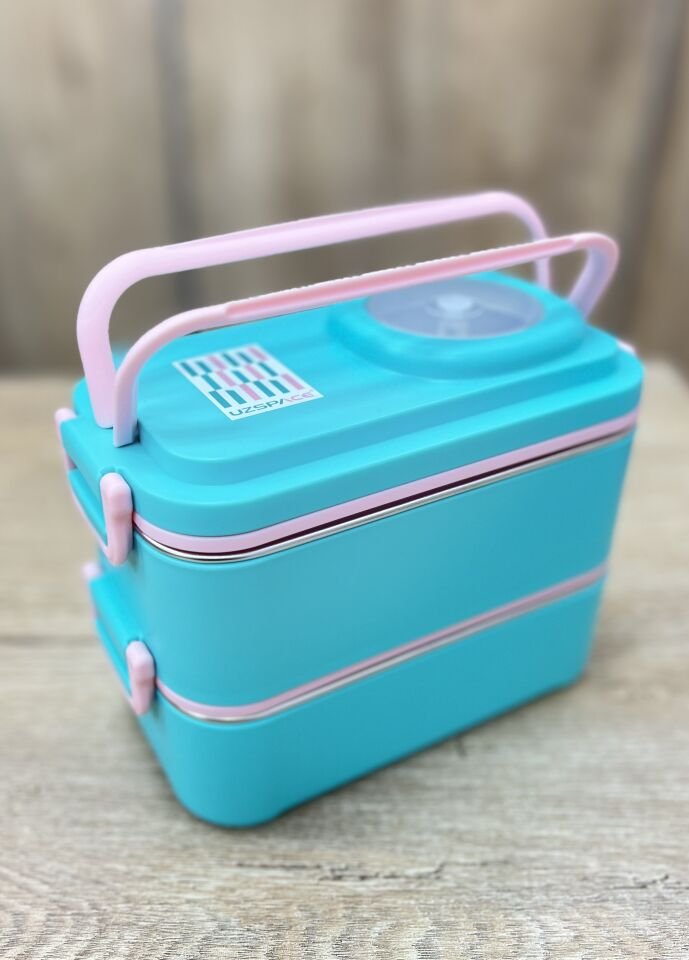 UZSPACE KASELİ 2KATLI 1200ML LUNCHBOX  (8023)