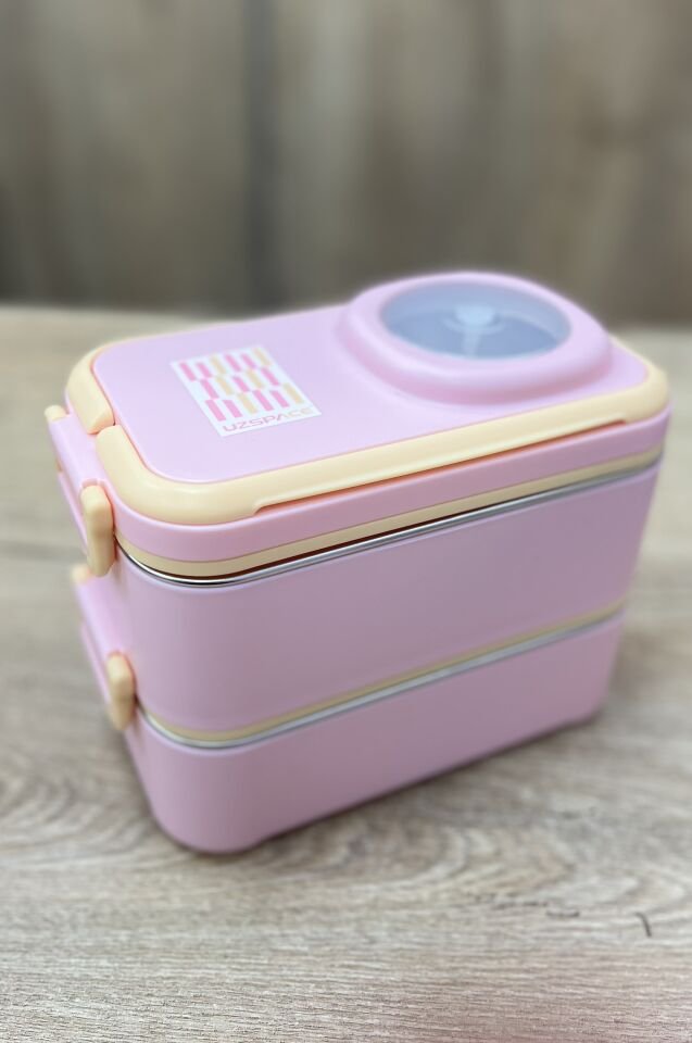 UZSPACE KASELİ 2KATLI 1200ML LUNCHBOX  (8023)
