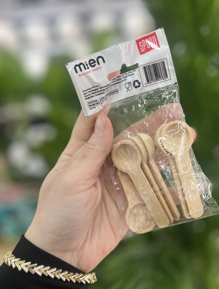 6lı PAKET MİNİ BAMBU BAHARAT KAŞIK