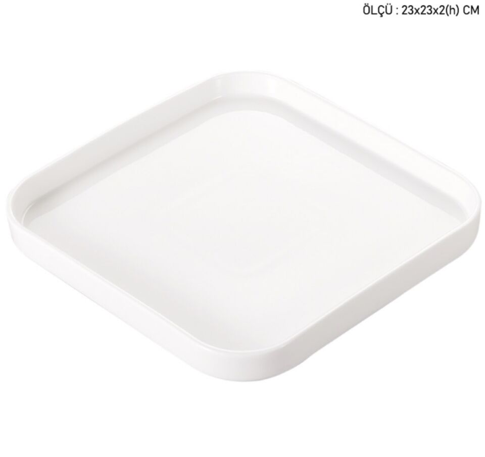 POR-1903 KARE YEMEK TABAĞI 23CM (3ADET)
