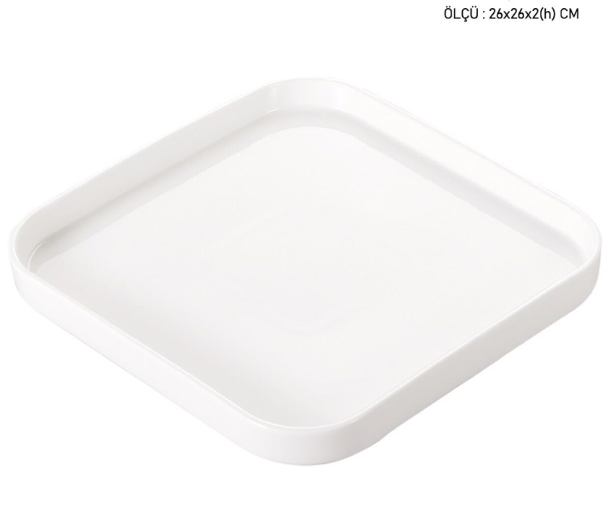 POR-1904 KARE SERVİS TABAĞI 26CM