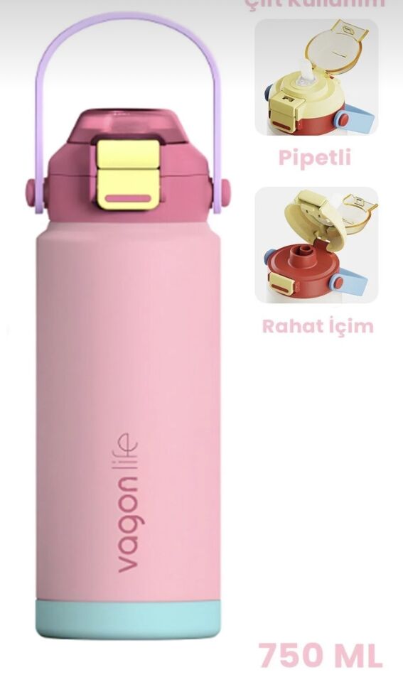 VGN-1108 750ML TEK KAPAK ÇİFT İÇİM ÇELİK TERMOS