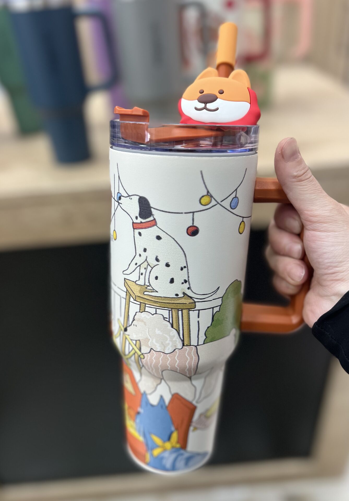 D-9222 FİGÜRLÜ ÇİFT İÇİMLİ  TERMOS (1200ML)