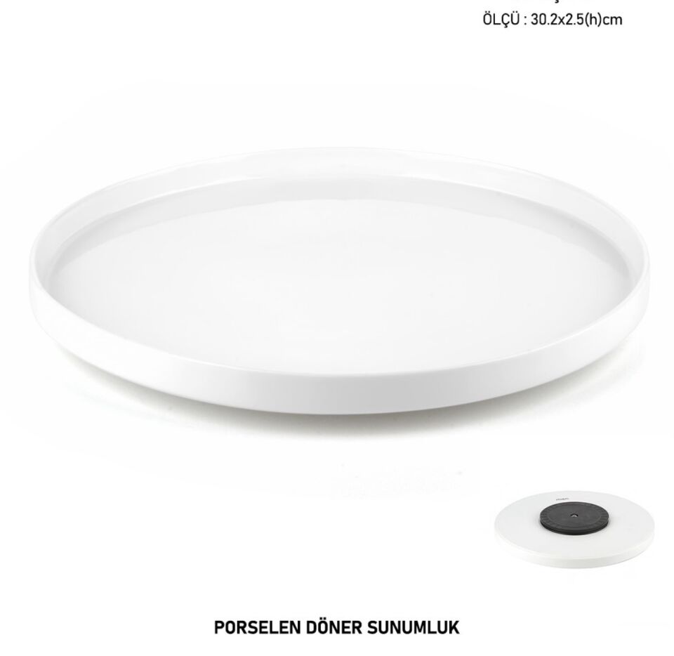 POR-1916 PORSELEN 30CM  DÖNER SUNUMLUK (1Adet)