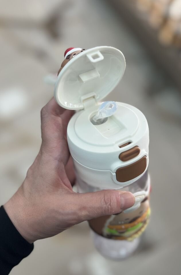 D2551- 600ML ASKILI TRİTAN ÇİFT İÇİMLİ MATARA