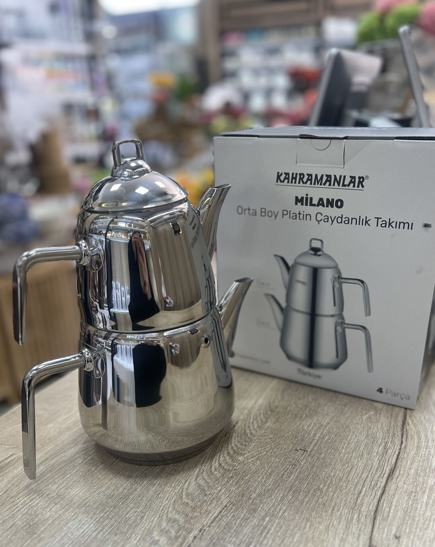 MİLANO ORTA BOY PLATİN ÇAYDANLIK (9090)