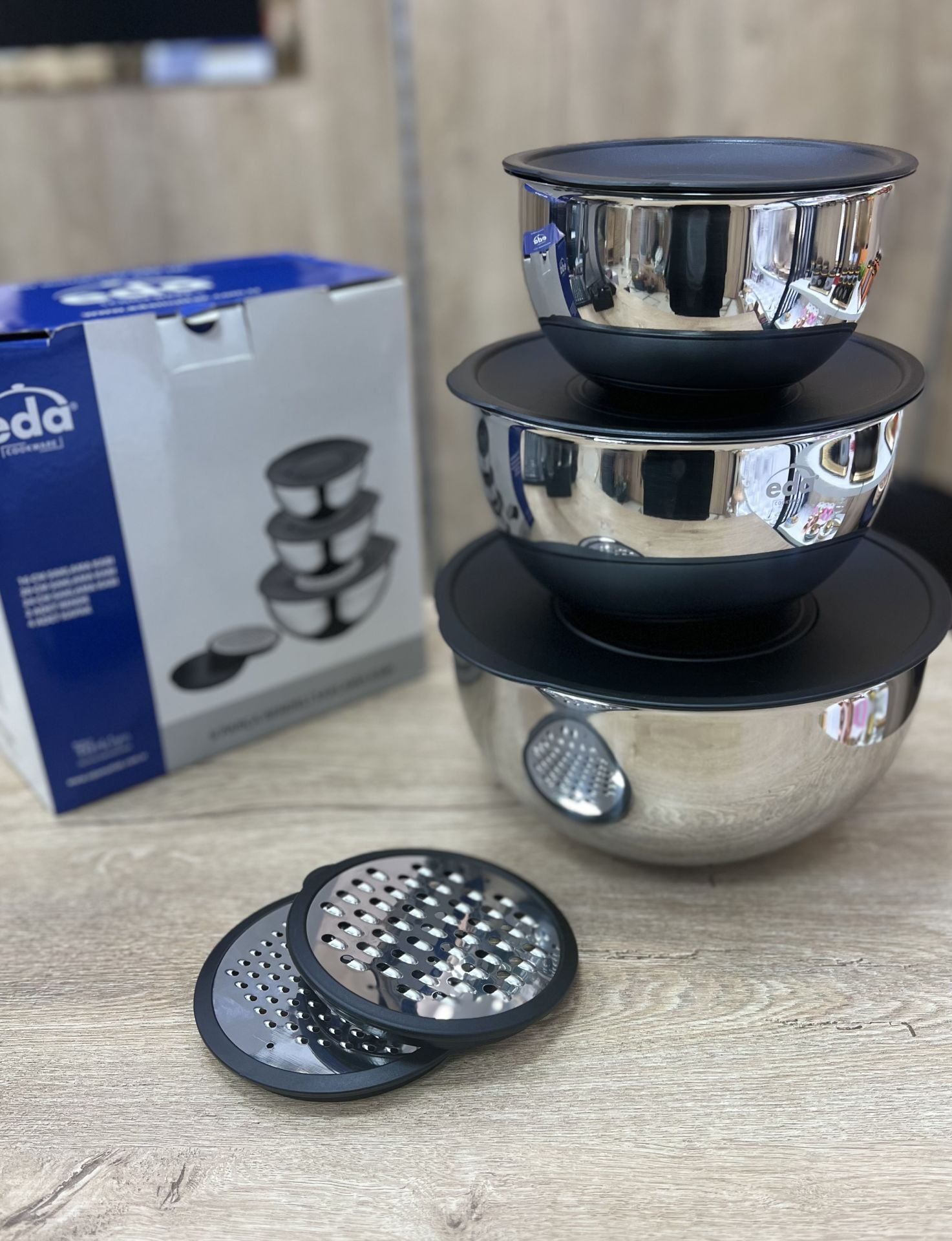 16-20-24cm 3lü ÇELİK KARIŞTIRA SAKLAMA SETİ (eda)