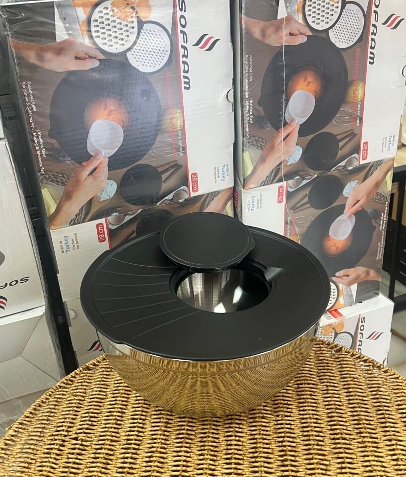 SOFRAM 3 PARÇA 28CM ÇELİK KARIŞTIRMA VE SAKLAMA KABI