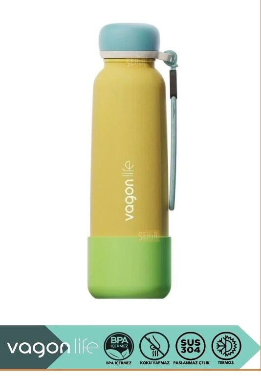 VGN-1106 ÇELİK TERMOS 750ML PİPETLİ  KAYMAZ TABAN