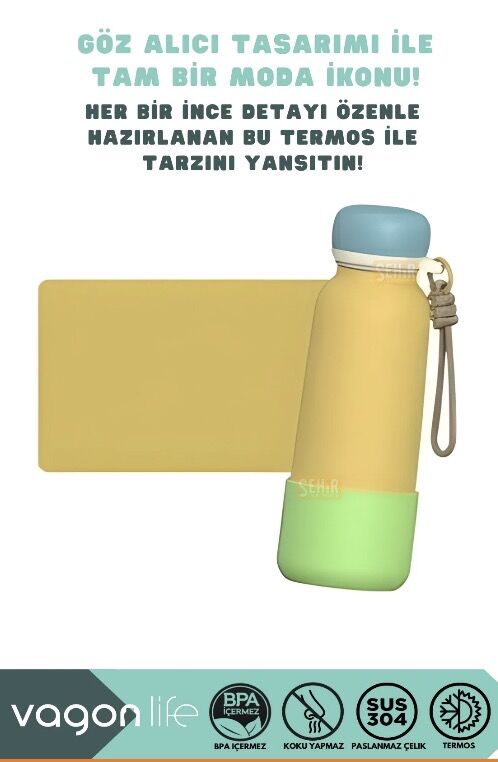 VGN-1106 ÇELİK TERMOS 750ML PİPETLİ  KAYMAZ TABAN