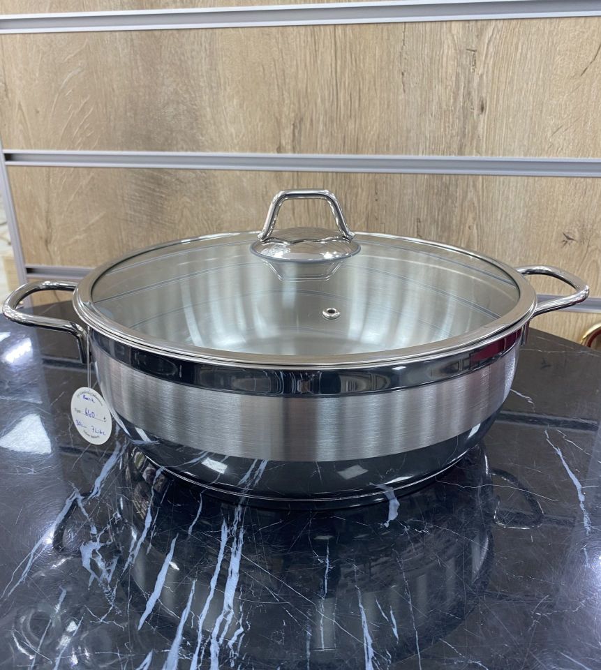 ACAR KARAT  7 Litre 30cm ÇELİK BASIK TENCERE