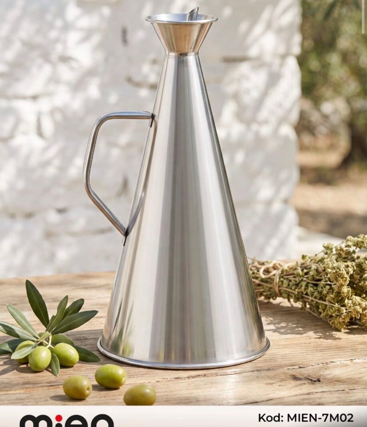MIEN-7M02 1000 ML PASLANMAZ ÇELİK YAĞDANLIK