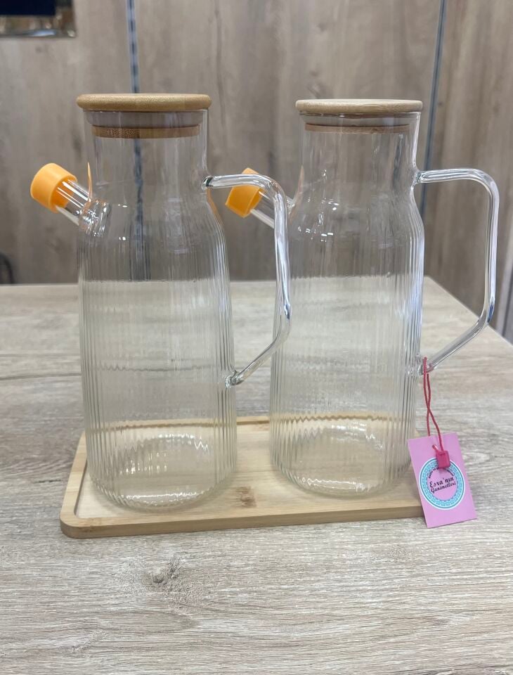 BAMBU 2Lİ 1000ML YAĞDANLIK SET