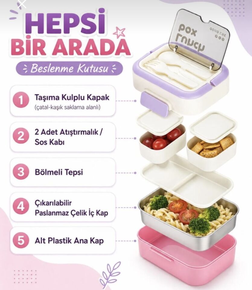 VGN-6750  540ML ÇELİK LUNCHBOX (yeşil)