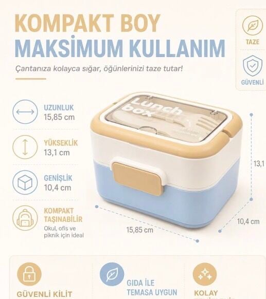 VGN-6750  540ML ÇELİK LUNCHBOX (yeşil)