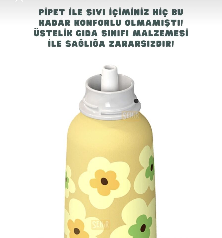 VGN-1105 ÇELİK TERMOS 550ML PİPETLİ KAYMAZ TABAN