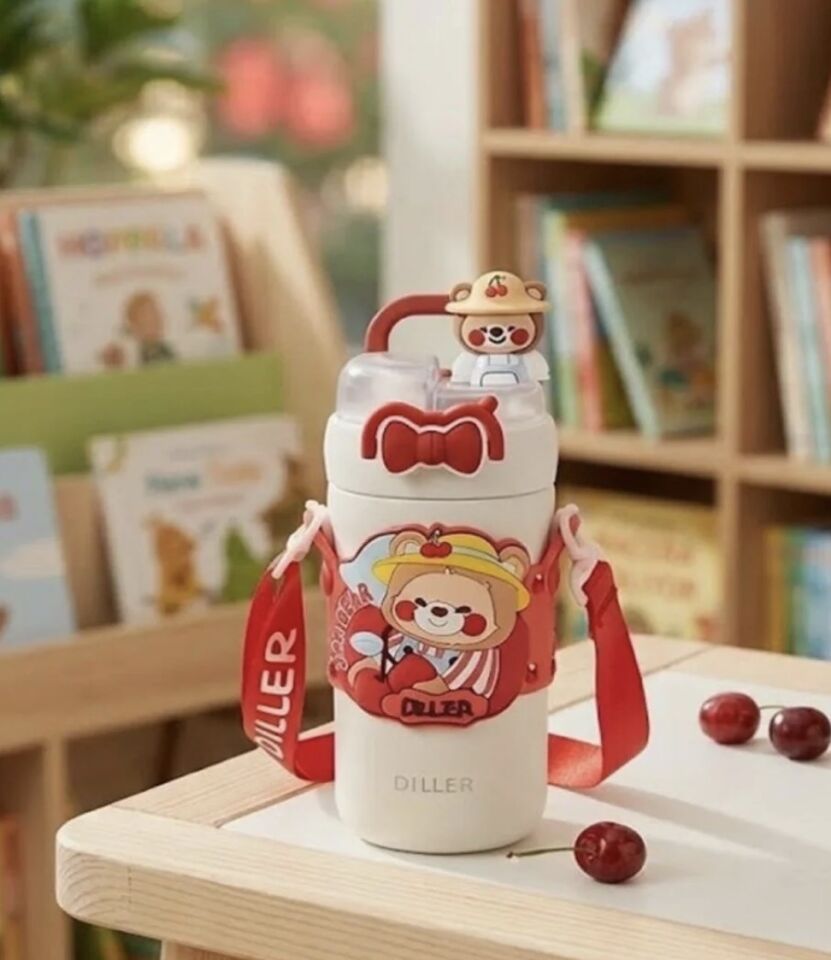D9363 KIRMIZI AYILI 490 ML ÇİFT İÇİMLİ TERMOS