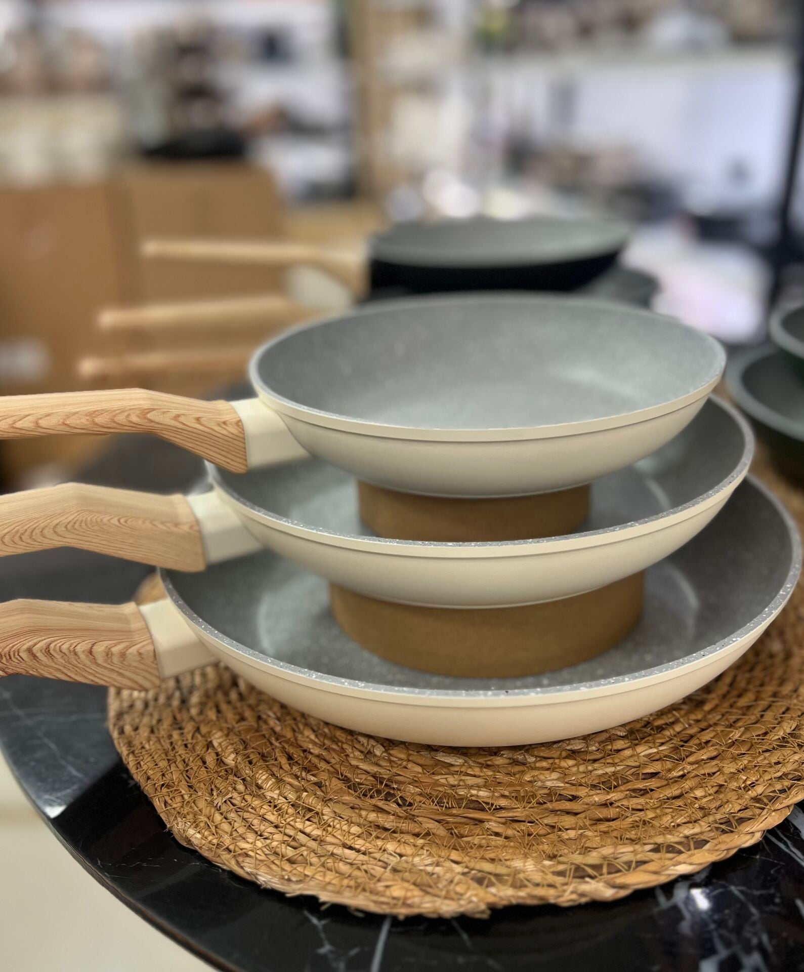 WINTERBACH 20-24-28CM STONE ÜÇLÜ TAVA SET KREM