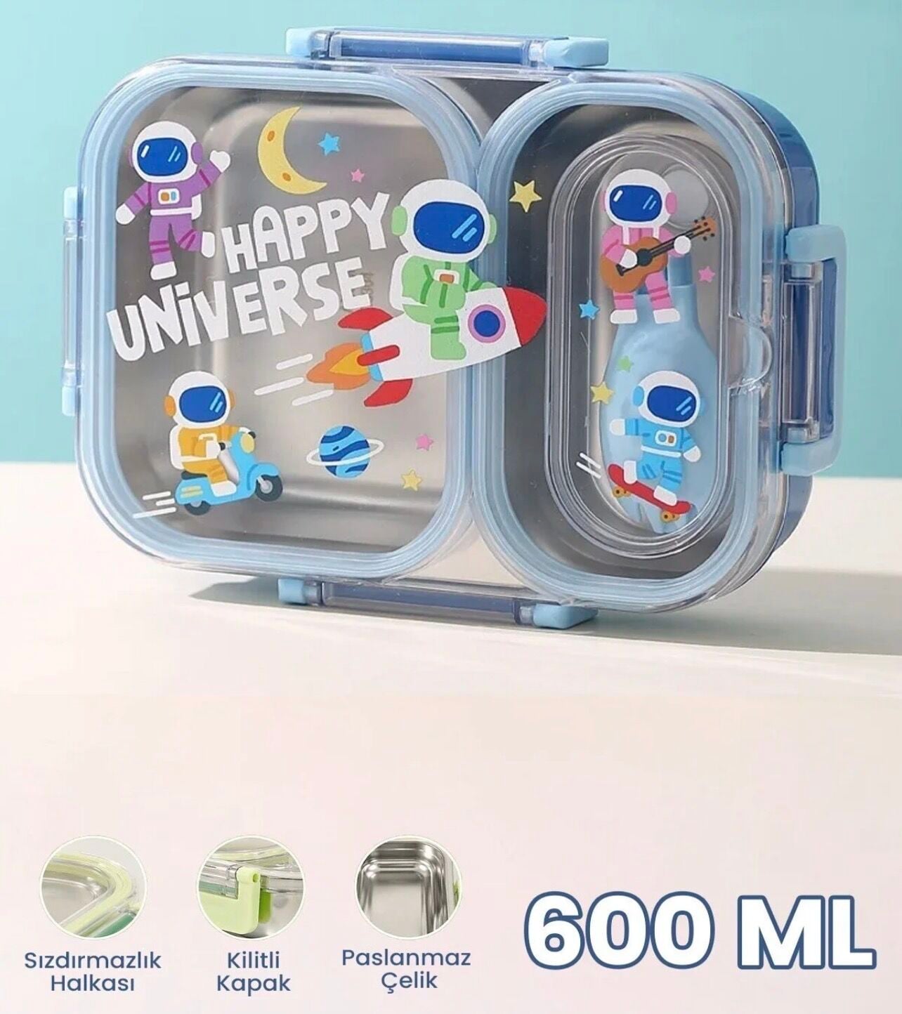 VGN-7163 PASLANMAZ ÇELİK LUNCHBOX (mavi)