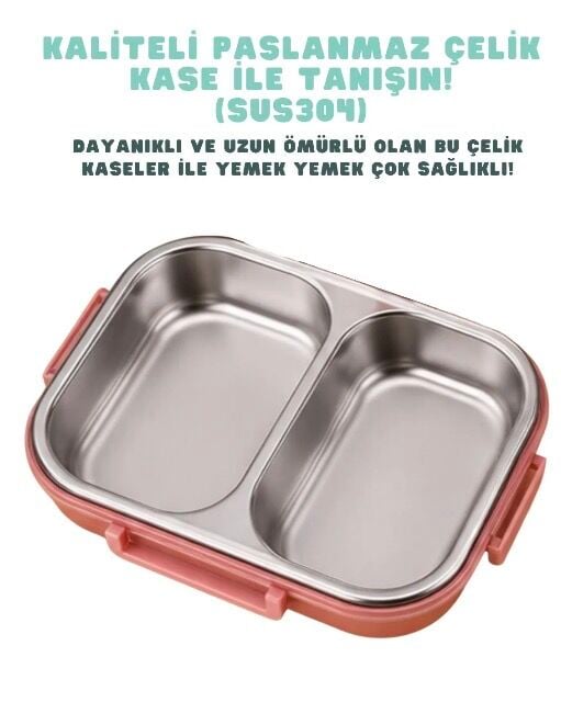 VGN-7163 PASLANMAZ ÇELİK LUNCHBOX (pembe)