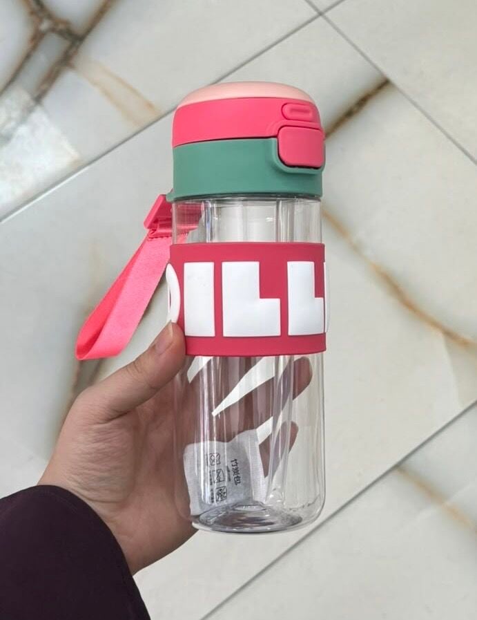 D2417 600ML SİLİKON GÖVDELİ PİPETLİ/PİPETSİZ MATARA