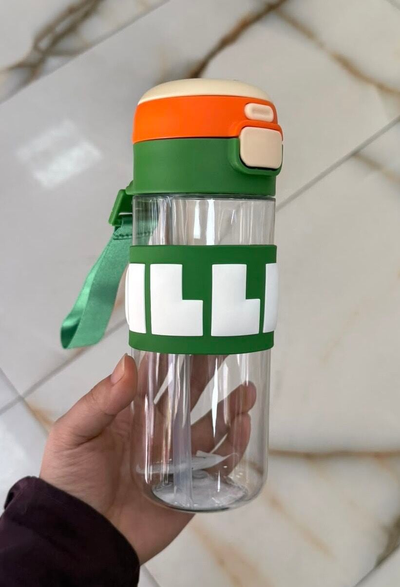 D2417 600ML SİLİKON GÖVDELİ PİPETLİ/PİPETSİZ MATARA