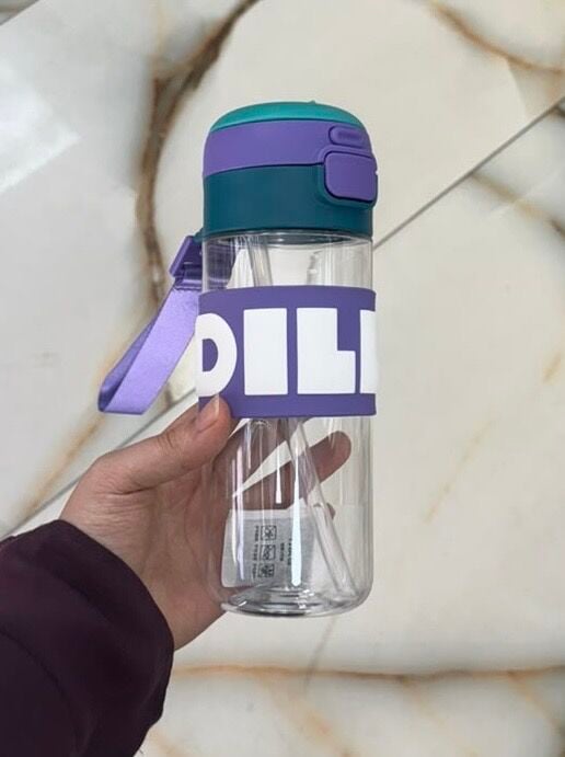 D2417 600ML SİLİKON GÖVDELİ PİPETLİ/PİPETSİZ MATARA