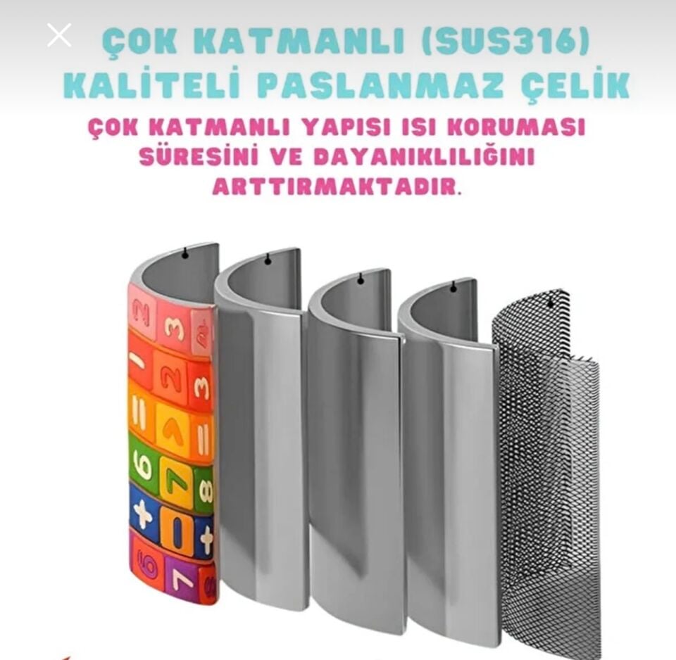 VGN-30031 430ML PİPETLİ ÇELİK TERMOS MATARA