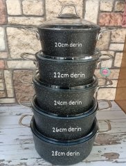Falez Blackline 24cm Derin Tencere